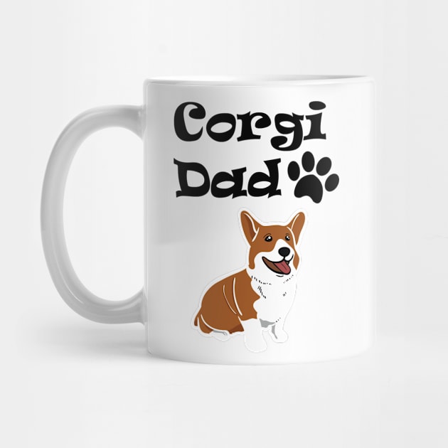 Corgi Dad Funny Love Dog Pet Gift by chrizy1688